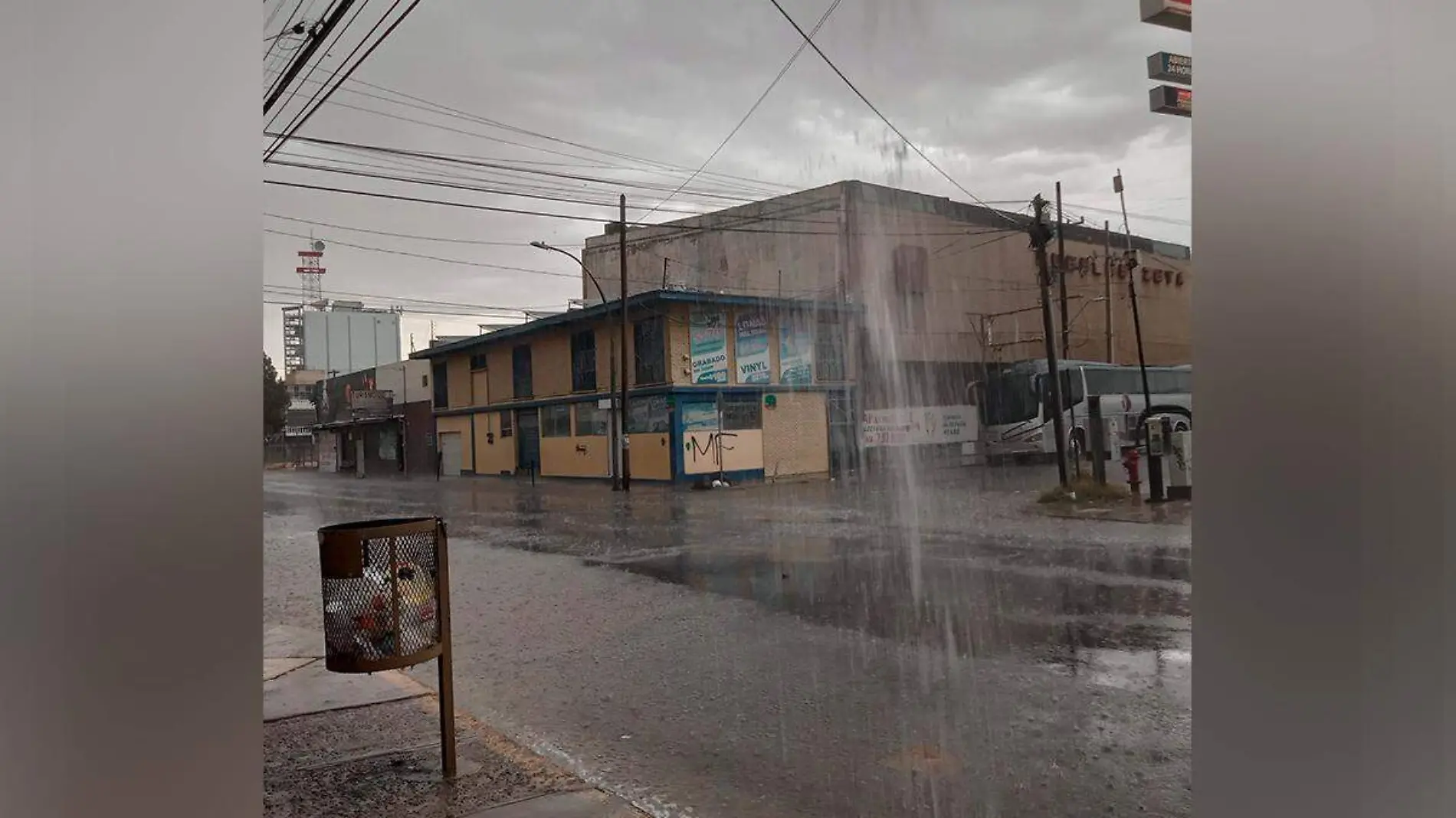 lluvia en  el centro